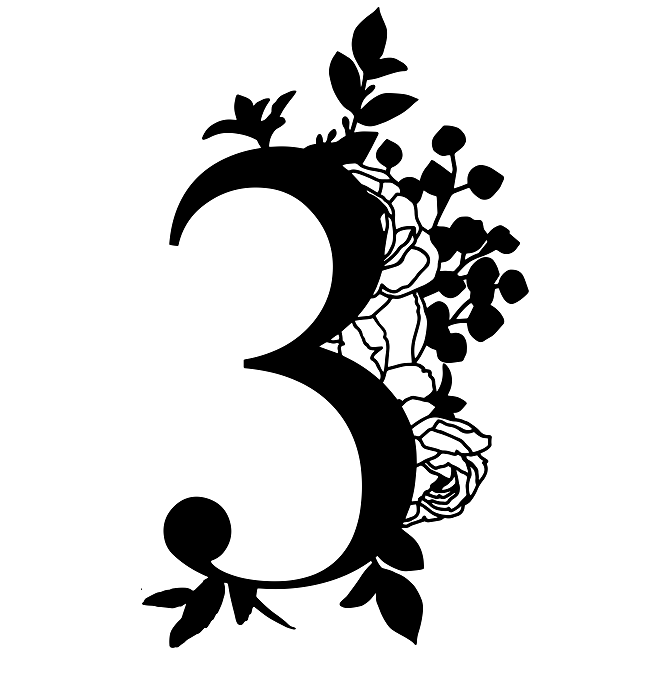 Numéro 3 floral