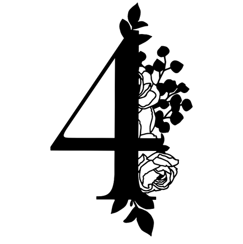 Numéro 4 floral