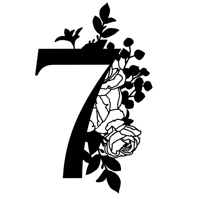 Numéro 7 floral